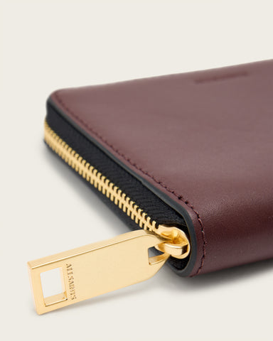 Lena Hex Zip Up Leather Wallet