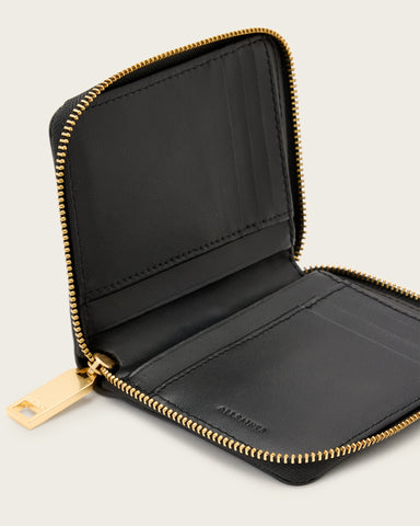Lena Hex Zip Up Leather Wallet