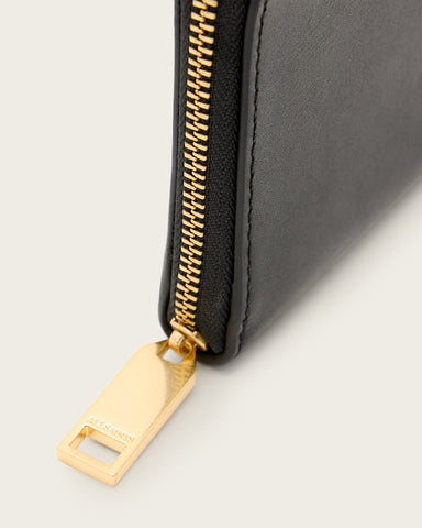 Lena Hex Zip Up Leather Wallet