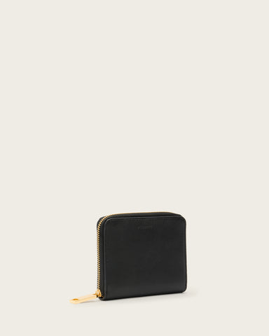 Lena Hex Zip Up Leather Wallet