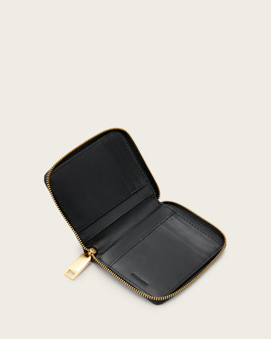 Lena Hex Zip Up Leather Wallet