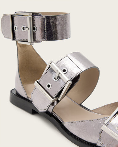 Sutton Metallic Leather Point Toe Shoes