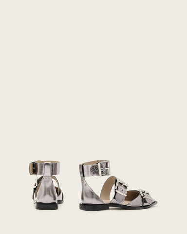 Sutton Metallic Leather Point Toe Shoes