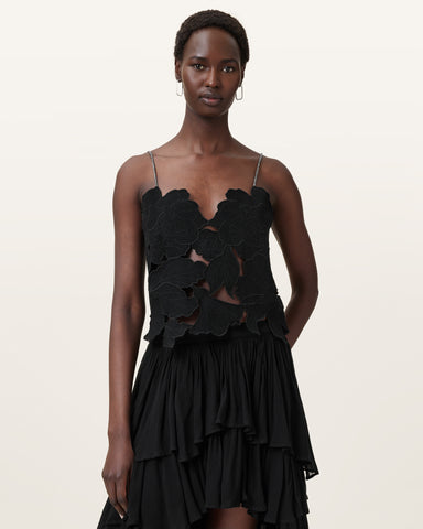 Flora V-Neck Embroidered Top