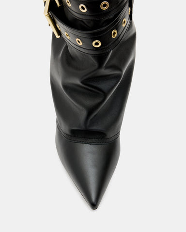Dua Fold-Over Buckle Leather Boots