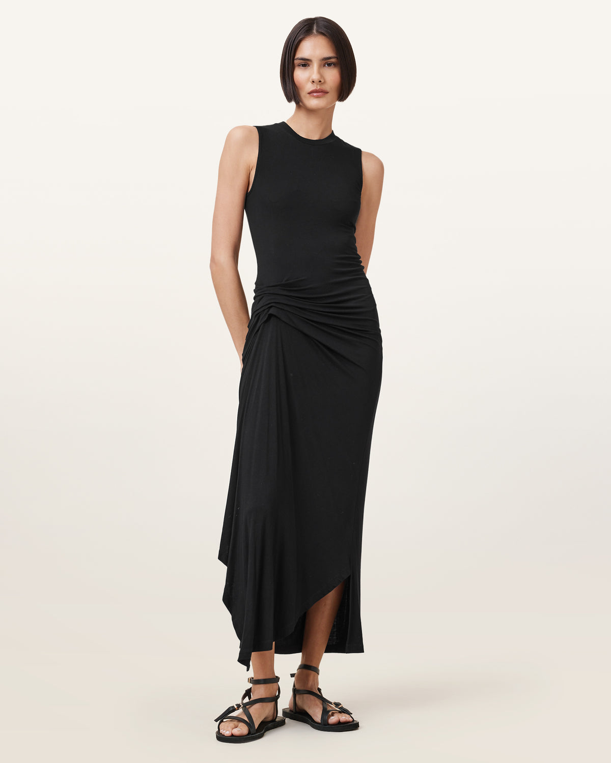 Rivi Draped Midi Dress