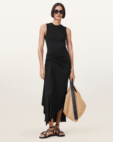 Rivi Draped Midi Dress