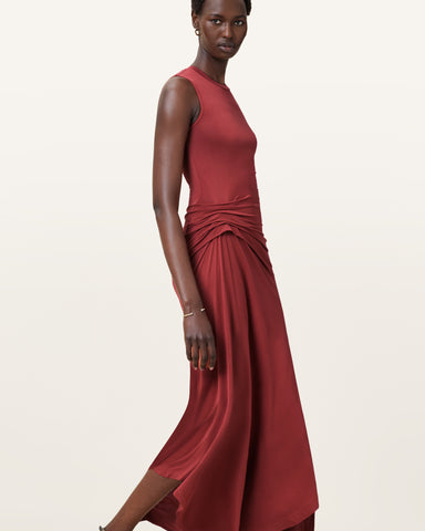 Rivi Draped Midi Dress