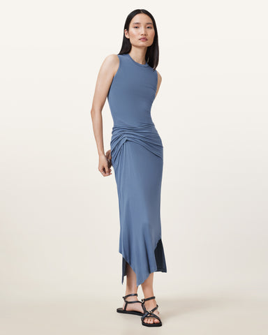 Rivi Draped Midi Dress