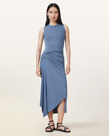 Rivi Draped Midi Dress