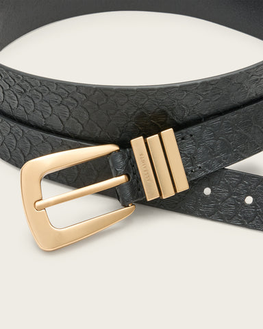 Harper Snake Effect Leather Belt