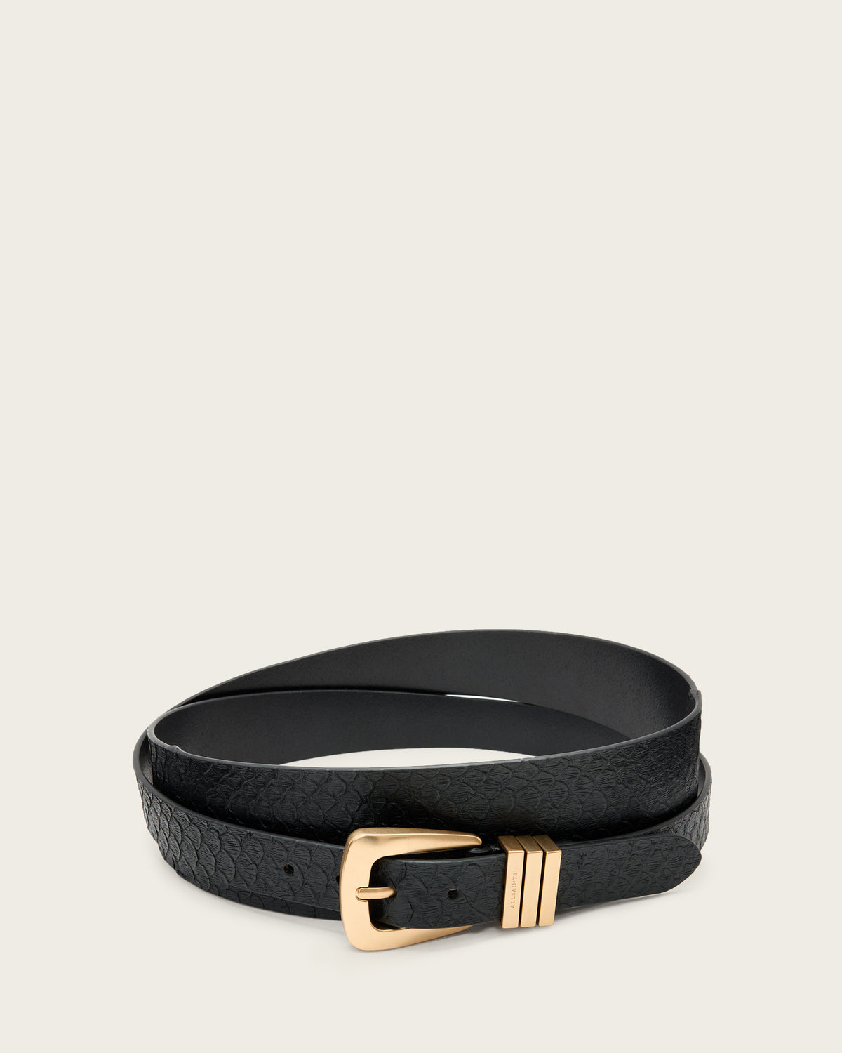 Harper Snake Effect Leather Belt