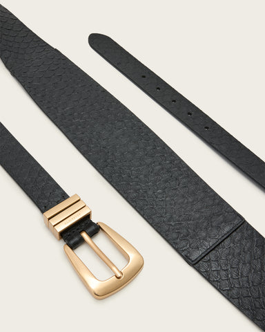Harper Snake Effect Leather Belt
