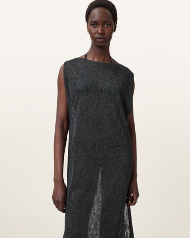 Kaito Jacquard Sleeveless Maxi Dress