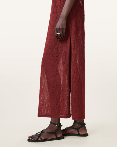 Kaito Jacquard Sleeveless Maxi Dress