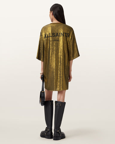 Opal Metallic Logo Dress