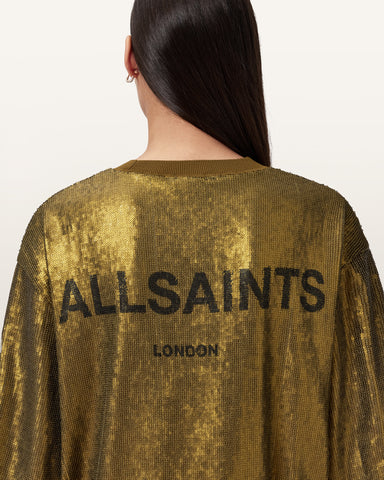 Opal Metallic Logo Dress