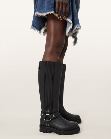 Maddie Knee High Leather Boots