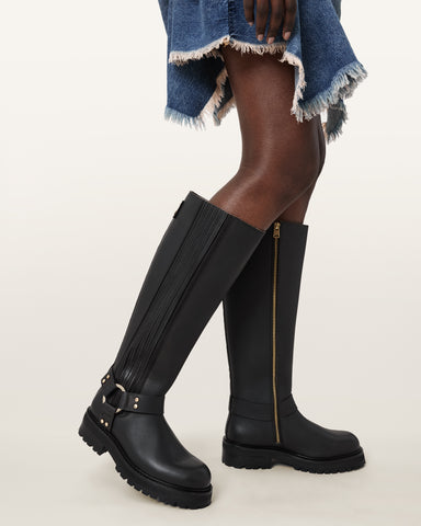 Maddie Knee High Leather Boots