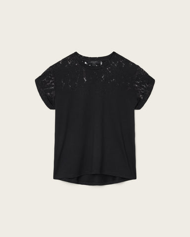 Anna Snake Print Devore T-Shirt