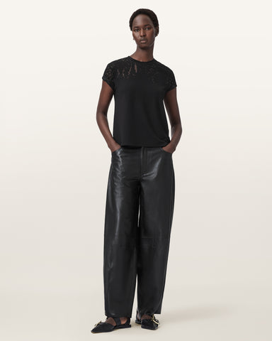 Anna Snake Print Devore T-Shirt