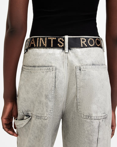 AllSaints Rock Studded Leather Belt