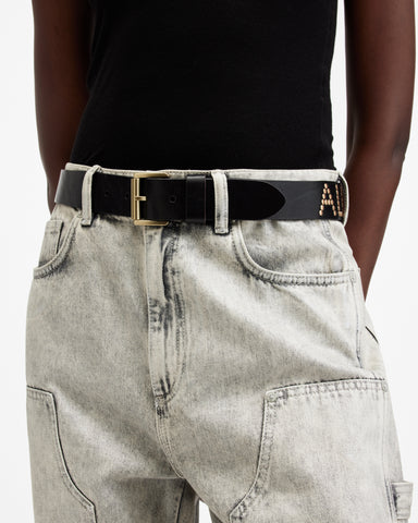AllSaints Rock Studded Leather Belt