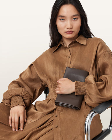 Harluna Leather Clutch Bag