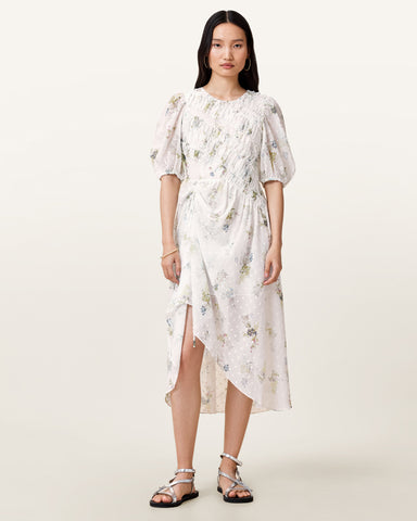 Serene Floral Print Midi Dress