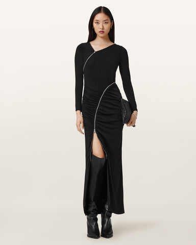 Elsie Zipper Maxi Dress