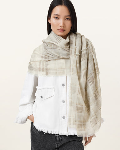 Rumi checked scarf