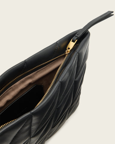 Bettina Leather Quilt Clutch Bag