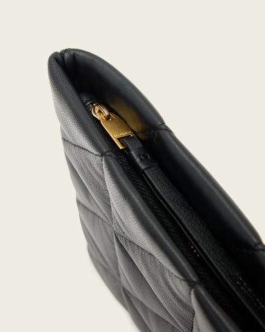 Bettina Leather Quilt Clutch Bag