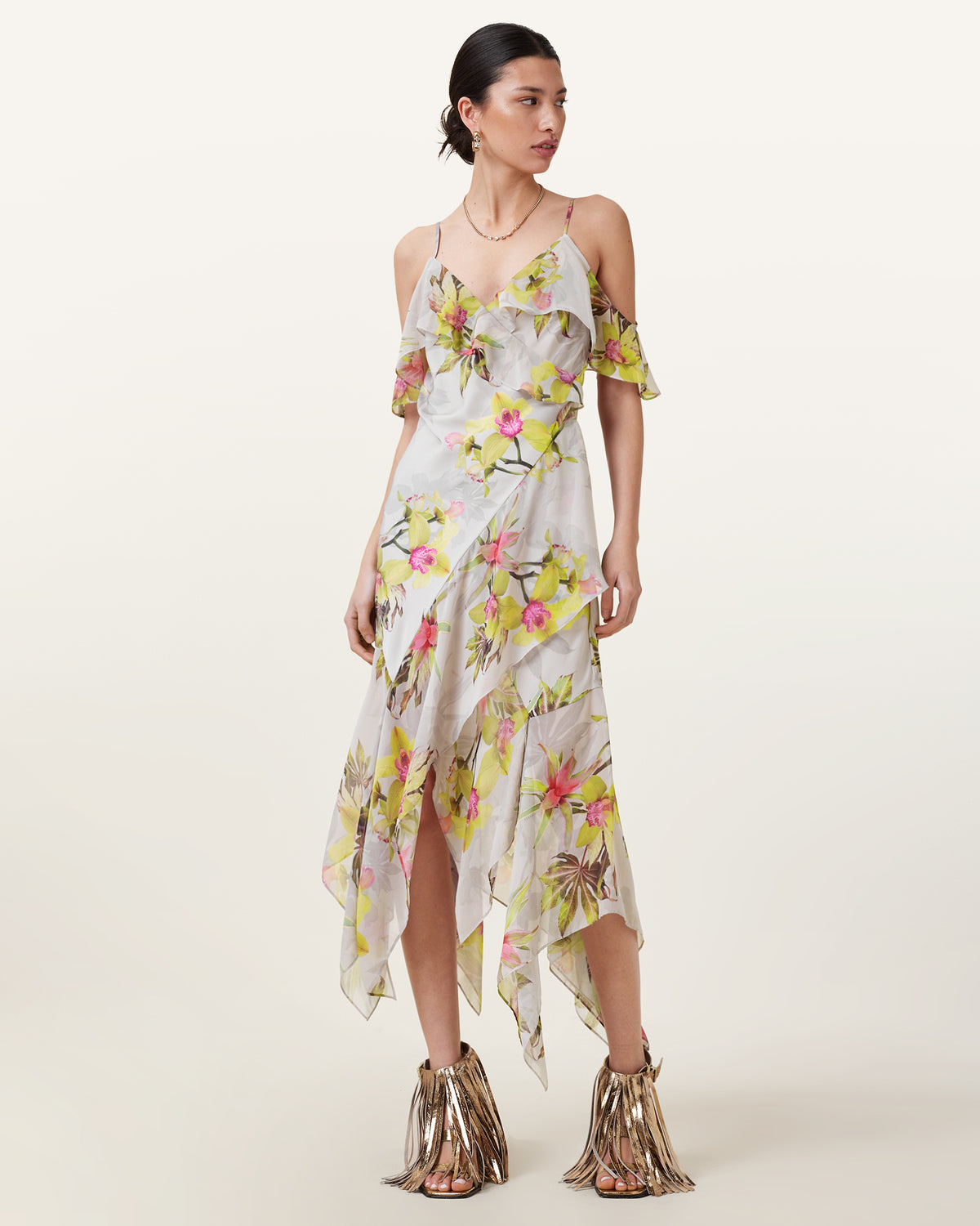 Grace Floral Print Midi Dress