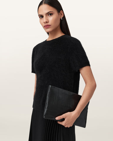 Bettina Leather Clutch Bag