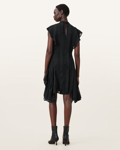 Fleur Textured Asymmetric Hem Dress