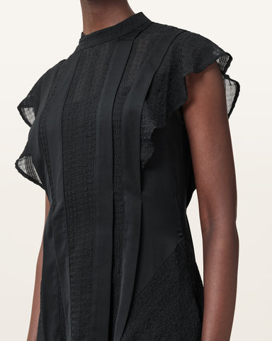 Fleur Textured Asymmetric Hem Dress