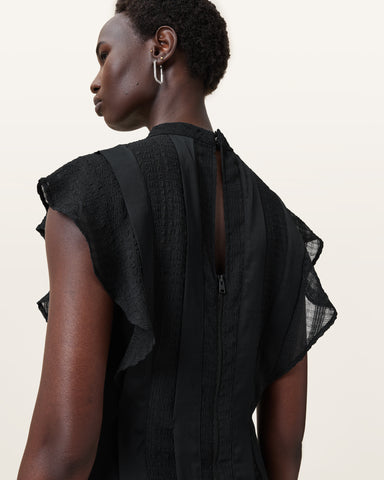 Fleur Textured Asymmetric Hem Dress