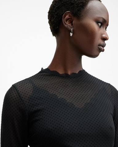 Adara Polka Dot Tulle Mini Dress