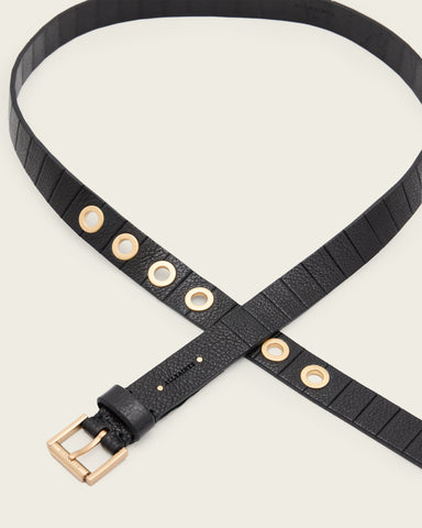 Kylin Skinny Leather Eyelet Belt