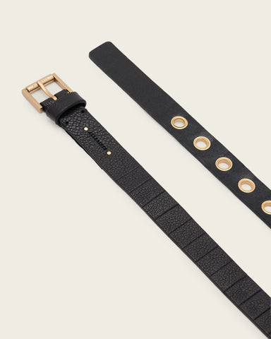 Kylin Skinny Leather Eyelet Belt