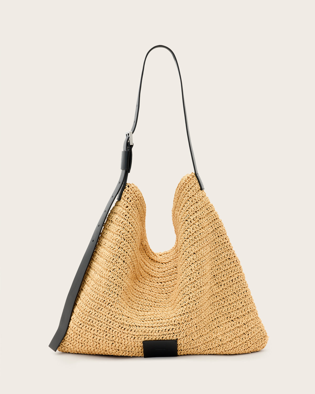 Asha Woven Straw Hobo Shoulder Bag