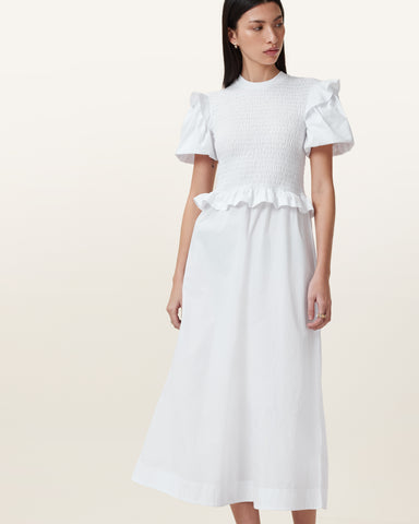 Ode Puff Sleeve Midi Dress