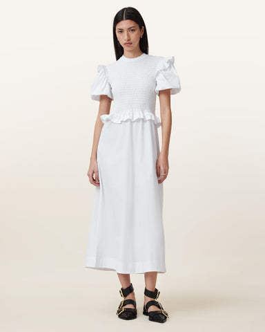 Ode Puff Sleeve Midi Dress