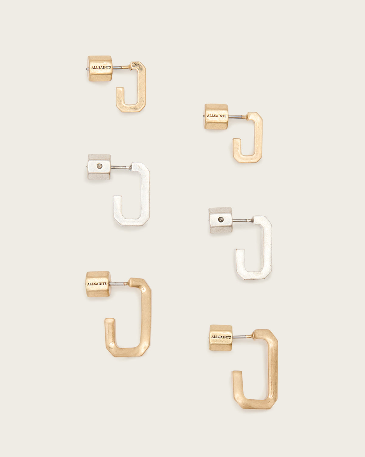 Tia Hexagon Hoop Earring Set