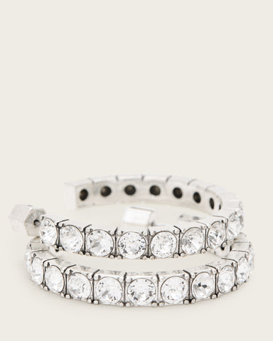Gia Crystal Hoop Earrings