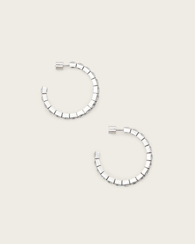 Gia Crystal Hoop Earrings