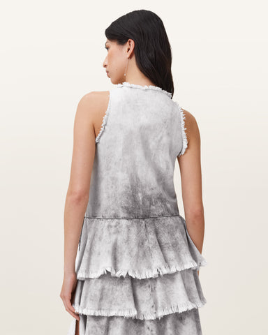 Cavarly Ruffled Mini Dress