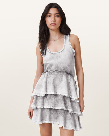 Cavarly Ruffled Mini Dress