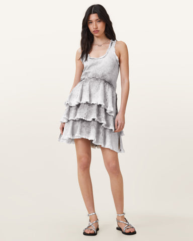 Cavarly Ruffled Mini Dress